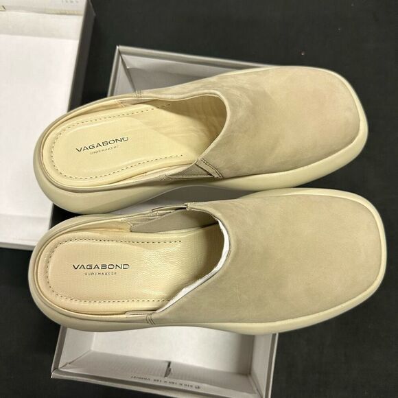New Vagabond Janick Sand Nubuck Mule Shoes 39 - Picture 2 of 6